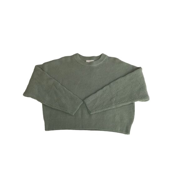 Elodie Sweater Pullover Crew Neck Chunky Knit Green Light Green Women Size XL - Picture 8 of 10